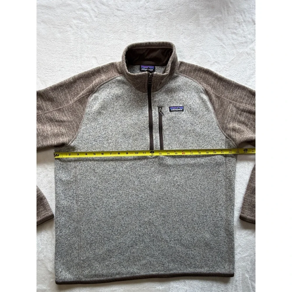Patagonia Brown Better Sweater 1/4 Zip Pullover Mens Large Excellent